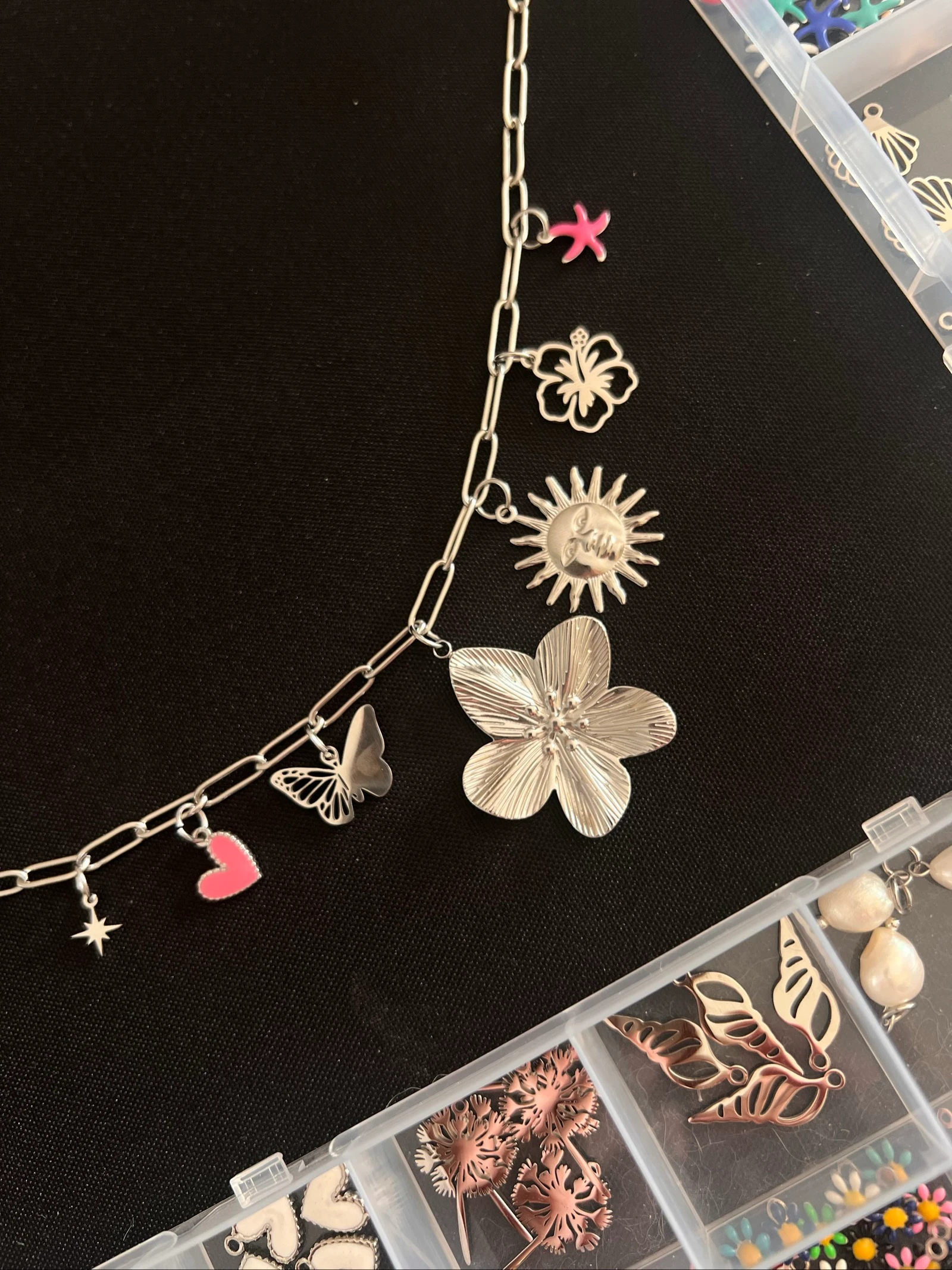 Collier Breloque/Charms à personnaliser acier inoxydable doré ou argenté  – photo 4